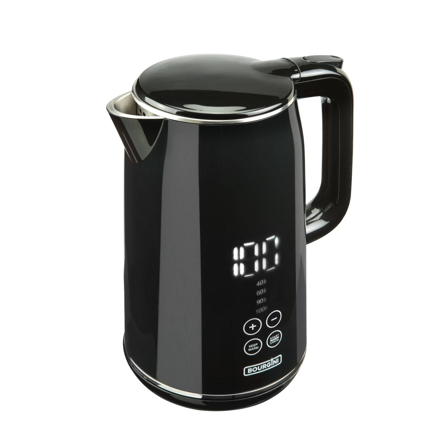 Hervidor de Agua Digital. Pantalla Digital, Regulación de temperatura, Mantenimiento de Calor, Indicador de Temperatura real, 1,7 litros, 2200 W de Potencia, Base 360º