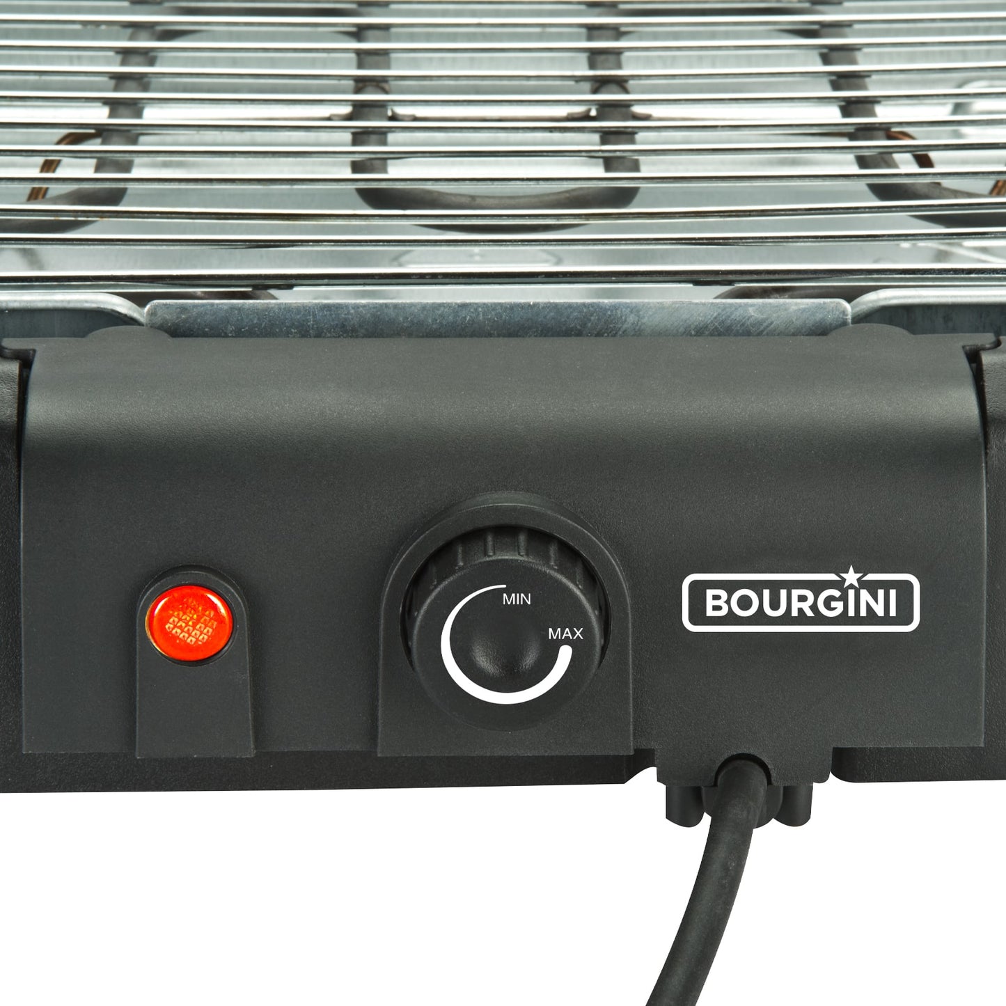 Barbacoa Eléctrica Sin Humos, para Cocinar Sano en Interiores, 2000 W, Bandeja recoje Grasa, Termostato Regulable, Color Negro