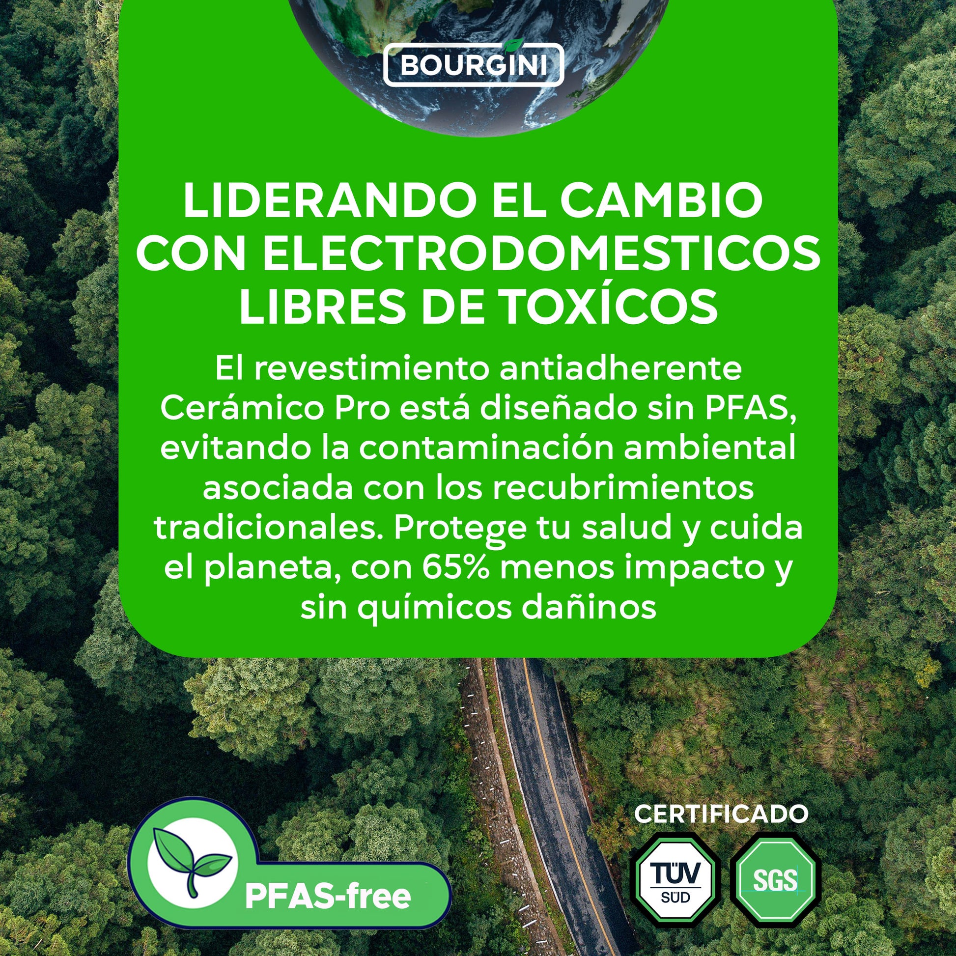 bourgini freidora de aire 8 litros con revestimineto cerámico