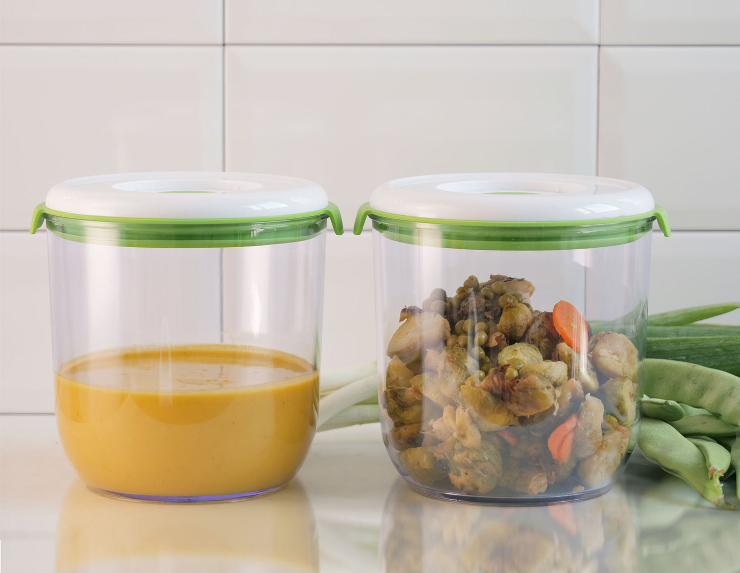 Pack de 2 Recipientes Redondos 1.350ml