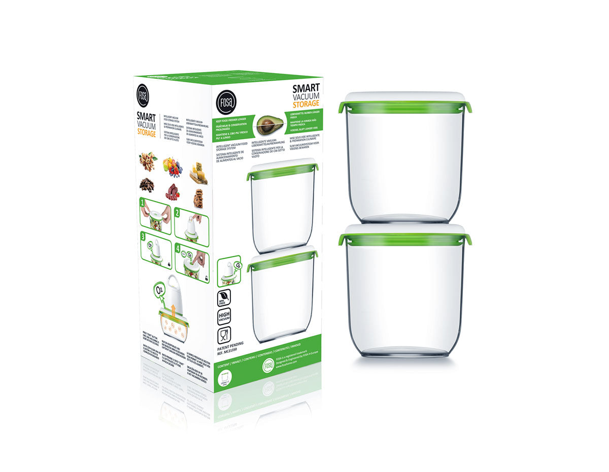 Pack de 2 Recipientes Redondos 1.350ml