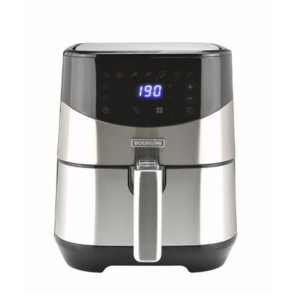 Freidora sin aceite full inox digital y compacta de 4,0 L de capacidad, 1500W con acabados de acero inoxidable